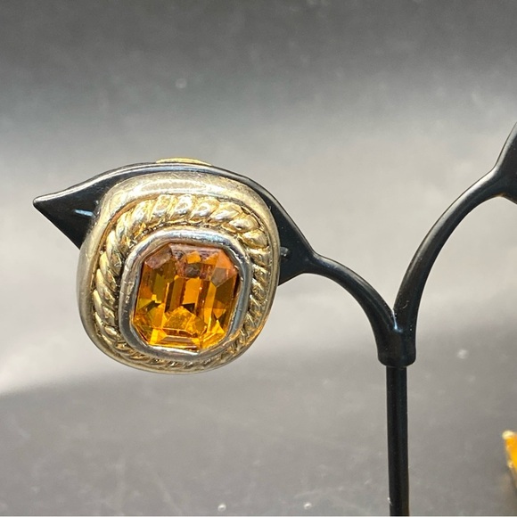 Bracelet & Earrings Set. Vintage art Retro Citrine. - Picture 11 of 12